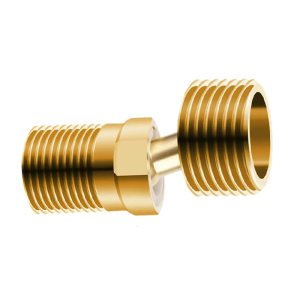 Brass Angled Curved Foot Nipples Plumbing Connector Brass Pipe Coupling Wall Mounted Lengthened Connecting for Plumbing