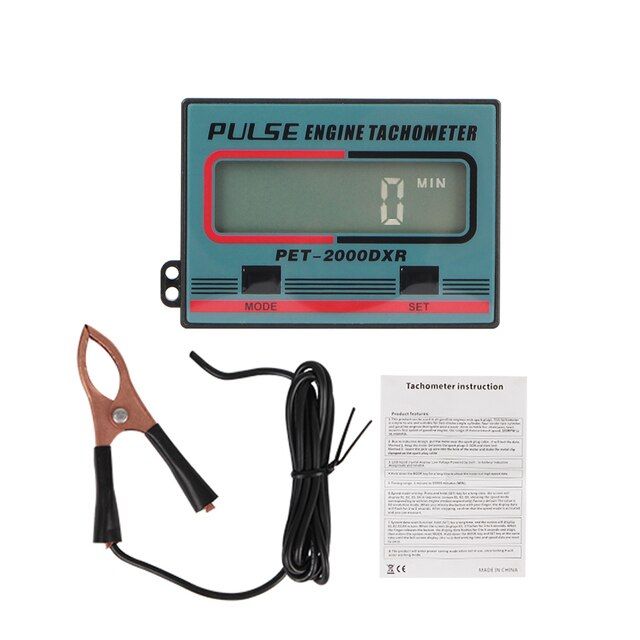 Tachometer Gauge Pulse Engine Tach Hour Meter Digital for Motorcycle