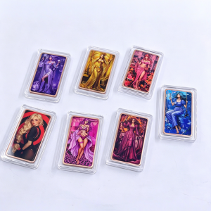 【discount store】All Types 1 Oz 999 Fine Copper Bars Copper Coins Tarot Art Print Copper Bullion Card Collectible Souvenir with Protective Case