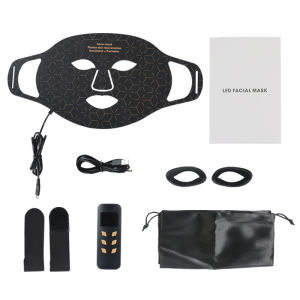 4 Colors Silica Gel LED Face Neck Mask Professional NIR Photon Therapy Skin Tighten Brighten Rejuvenation Anti Aging SPA Mask