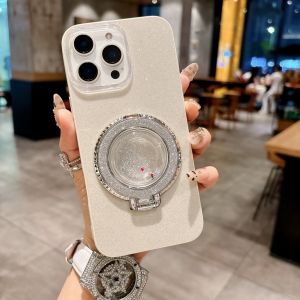 [8Colors] iPhone 16 Pro Max Case iPhone 15 ProMax Hard Case With Flowing Sand Flash Powder Mobile Phone Stand Soft Frame candy color Jelly texture iPhone14 iPhone13 12 iPhone11