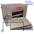 OVEN KOMPOR OVEN TANGKRING OVEN KUE 3 SUSUN DENGAN ANEKA LOYANG DAN PERALATAN KUE KERING. 