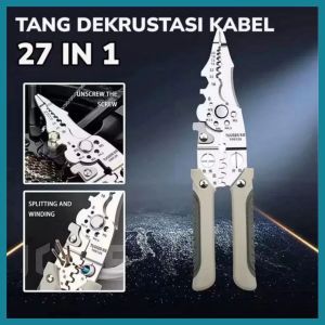 Tang Kupas Kabel Tang Dekrustasi Kabel Alat Perbaikan Kawat Multifungsi Pemotong Pengupas Kabel Tang Serbaguna