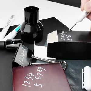 WH 1PC 0.7/1.0/2.5mm Permanent Oily White Markers Pen Waterproof Tire Painting Graffiti Environmental Gel Pens Notebook Drawing Supplie