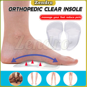 ZEO Clear Insole Orthopedic Professional Arch Support Insole Flat Foot Orthotic Insole Insert Silicone