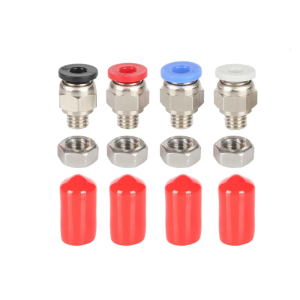 PC4 M6 PTFE Pneumatic Connectors Fittings 4pc High Efficiency Adapters for 3D Printing Machines