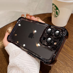 Transparent Soft TPU Phone Case For OPPO F11 A5s(AX5s) A12 A7 AX5 A3s A3 A5 A9 2020 Pro Shockproof Plating Camera Protection Silicone Cover Casing For A60 A15 A15s A16 A17 A18 A38 A31 A3X A54 A58 A78 A95 4G 5G