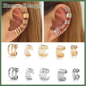 Hmeme 5Pcs Set Of Simple Personality Ear Cuff Alloy Jewelry Classic Ear Accessories For Women Daily Party Wear