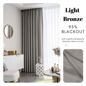 RENEOS 99% Blackout Curtain 300cm Height Langsir Sliding Door Curtain Blackout Langsir 300cm Height Window Curtain Hook