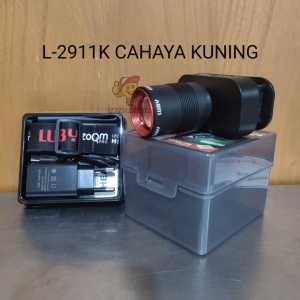 Senter Kepala LED Luby L-2911L 60W Zoom pro Cahaya Putih Dan L-2911K 60W Zoom pro Cahaya kuning Garansi Resmi Original