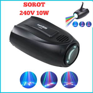 COD CEPATLampu Sorot LED Spotlight EU Plug 240V 10W / Lampu sorot dekorasi panggung RGB megikuti suara otomatis / Laser Panggung untuk Lightning Sound System - L18RG