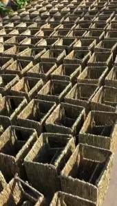 [DANDELION]Foldable Woven Rabbit Cages Pets Hamster Guinea Pig Bunny Grass Chew Toy Mat House Bed Nests for Small Animal Rabbit Accessories