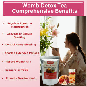 Womb Detox Tea Irregular Menstrual Cycles Spotting Heavy Bleeding Hormonal Balance Supplement Tea
