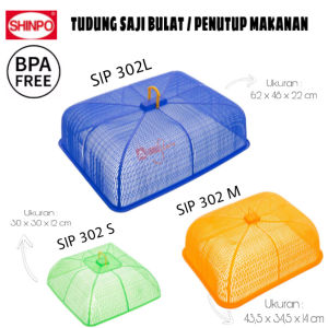 (BISA COD) PROMO SHINPO BONITO SIP 302 SML / TUDUNG SAJI PLASTIK / TUDUNG SAJI MULTIFUNGSI / TUDUNG SAJI BULAT / FOOD COVER / PENUTUP MAKANAN / TUDUNG SAJI KECIL / TUDUNG SAJI SEGI