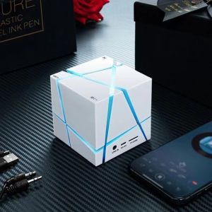 Rubiks Cube Bluetooth Speaker Subwoofer Mini Portable Colorful Lights Wireless Speakers Support TF Card