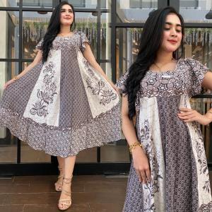 Daster Serut Payung Jumbo  wanita Kekinian Terbaru Clok Rayon Batik