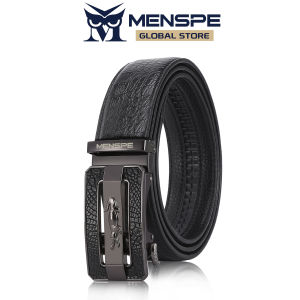 MENSPE Men Belt Genuine Leather Original Strap Male belt Designer Pin Buckle Head mens Belts Men Casual Business Leather Belts Metal Automatic Buckle