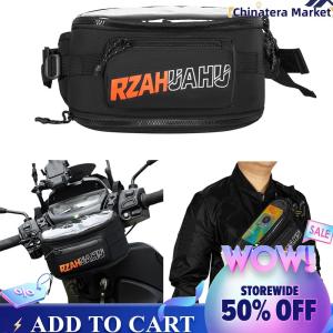 【Chinatera】Motorcycle Waist Bag Touch Screen Motorbike Riding Bag Large Capacity Outdoor Casual Waist Bag Motorcycle Accessories