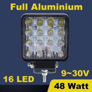 Lampu LED Sorot Tembak Worklight Mobil Motor 48 Watt 16 Titik Mata 48Watt Offroad 48W W48 12V 24V Kotak