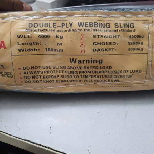 Cáp vải cẩu hàng VIHICA (5:1) loại 4 Tấn - bản rộng 100mm dây đai cẩu hàng 100% Polyester Màu Xám