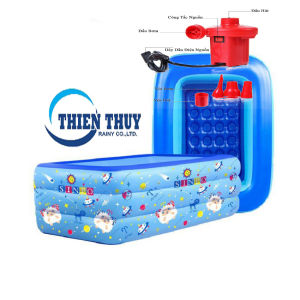 Bể Bơi Giải Nhiệt Cho Bé Tại Nhà Kích Thước 2m1 Bể Bơi Bơm Hơi Cao Cấp Bể Bơi Gấp Gọn Có Đáy Chống Trượt An Toàn Tiện Lợi Cho Bé