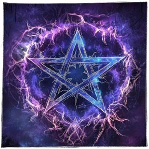 Ngôi sao biểu tượng mô hình tarots Khăn trải bàn bàn thờ vải bàn thờ vải divinations Khăn trải bàn tấm thảm dễ dàng sử dụng