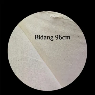 100% Cotton Plain Weave Calico Fabric Kain Belacu Unbleached Cotton Muslin