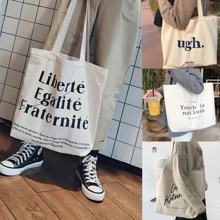 Túi tote vải Canvas đi học đi chơi giá rẻ phong cách đeo vai hàn quốc ...