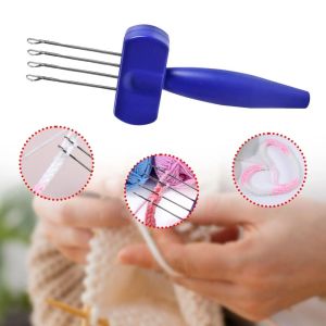 MMLUCK Di động Dụng cụ móc len Kim 3/4 Tay cầm công thái học Dụng cụ đan dây Bền bỉ Hiệu quả Kim đan Các dự án đan móc