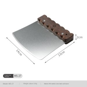 Campingmoon MS-29 Multifunctional Steak Shovel Outdoor Portable Ultralight Multipurpose Cooking Spatula Stainless Steel Solid Wood Handle Utensil Cookware Kitchenware Camping Hiking Picnic Travel Original Camping Moon