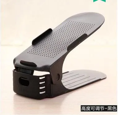 （1pc）Adjustable integrated shoe rack household goods simple plastic shoe rack double shoe support