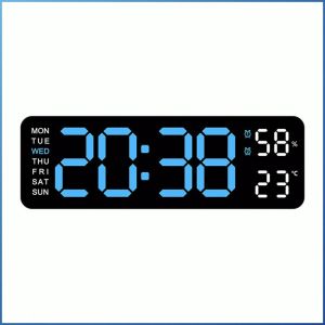 Desk Clock Alarm Clock Wall Clock Multifunction Alarm Large Size Humidity Detection Living Room