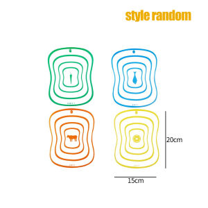 แผ่นรองเขียงรถของเล่นโปร่งแสงปรับได้กันลื่น5ชิ้นสำหรับห้องครัวการจำแนกเขียงรองหั่นเขียงบอร์ด