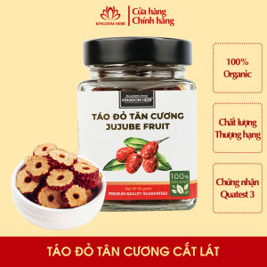 Táo đỏ Tân Cương hữu cơ sấy khô cắt lát Kingdom Herb chính hãng thượng hạng hộp 55gr