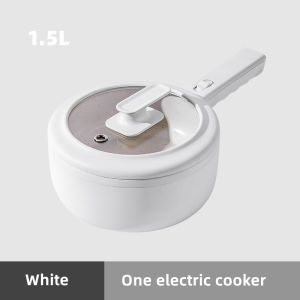 Electric Cooker 1.5L Capacity Fast Heating 700W Cooking Pot Desktop Mini Hot Pot Portable Skillet