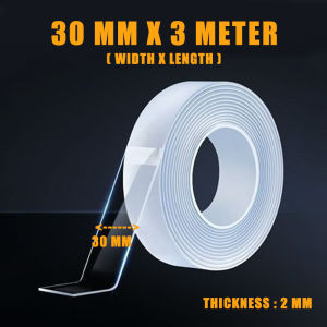 Nano Double Sided Tape Removable Reusable Strong Multipurpose Washable Clear Traceless Sticky Adhesive Waterproof
