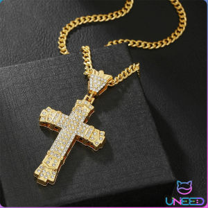 Need Hip Hop Diamond Exaggerated Retro Cross Pendant Men Women Jewelry