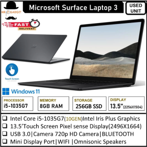 Microsoft Surface Laptop 3/4/5 ( 13.5 inch Touchscreen Core  i7)(10th Gen) Upto 16GB RAM 512GB SSD Window 11