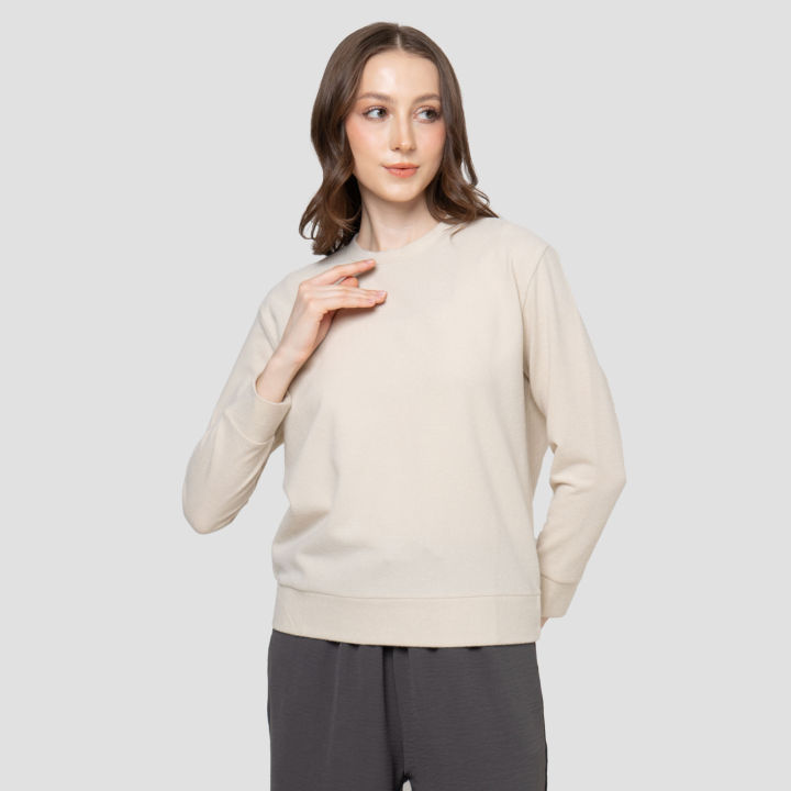 Suko%20Fleece%20Kerah%20Bulat%20Lengan%20Panjang%20Kaos%20Wanita%20123409213%20-%20Image%207