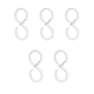 1/5ชิ้นตะขอรูปตัวเอสกันลมสำหรับตะขอราวที่แขวนอุปกรณ์ห้องครัวตะขอแขวนไม้แขวนผูกเสื้อคลุมหมวกตะขอแขวนของที่แขวนเก็บของ