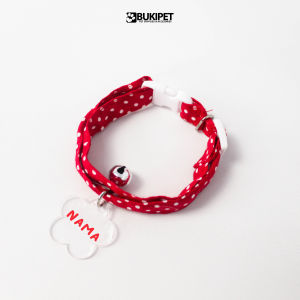 Kalung Kucing Anjing Nama Lonceng Keren - Bukipet Dotty Cat Necklace