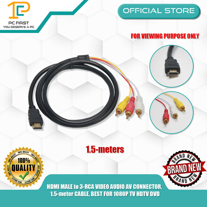 Hdmi To Rca Adapter Buy HDMI To 5 RCA RGB Audio Video Stereo AV Component Card Adaptor Cable 1.5m Online At Low Prices In India Av Cable - Foto 6