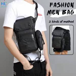 现货!Men Waterproof Oxford Waist Leg Bag Drop Travel Motorcycle Tactical Chest Pouch Crossbody Bags Men Bags Shoulder Bags Fashion Waist Bags Waterproof Oxford Cloth Handbags Backpacks Waterproof Sling Bags Chest Bags for Men