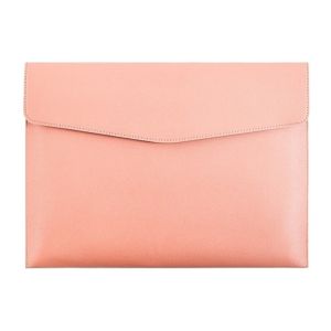 ZEIIE Leather Leather Document Pouch A4 Large Capacity Briefcase Data Contract Bill Storage File Organizer Pouch Women Men