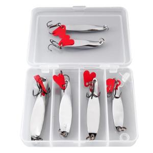 Mồi câu cá cứng thìa Câu Cá Kim Loại Mồi Mồi Câu Cá với móc đồ câu cá Phụ Kiện mồi giả Spinner