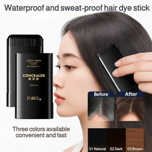 Long-Lasting Fast Dyeing Covering White Hair Hair Dye Stick Waterproof And Sweat-Proof Hair Dye Comb Hide Bald Edges Hair Root