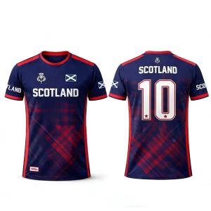 [Local Stock] VCC Scottish Tartan Flag Mens T-shirts Fashion Football Jersey Casual O-neck Short Sleeve Tees Outdoor Soccer Sports Training Tops