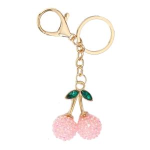 Rực rỡ thạch anh đào Keyring hình Keychain PURSE quyến rũ phụ kiện thời trang cho phụ nữ hợp thời trang và thanh thiếu niên