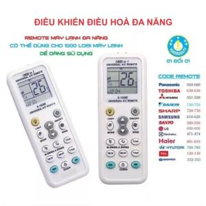 Điều khiển điều hòa máy lạnh đa năng 1000 in 1 Điều khiển được mọi loại điều hòa