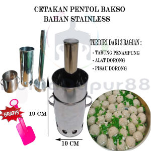Cetakan Pentol Bakso Stainless 8 Lubangfreespatula